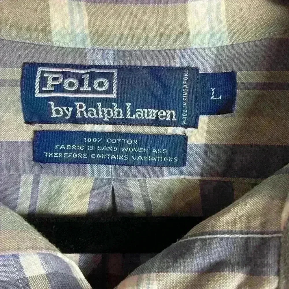 Polo Ralph Lauren Men’s Size Large Button Down Shirt Plaid Cotton Blue